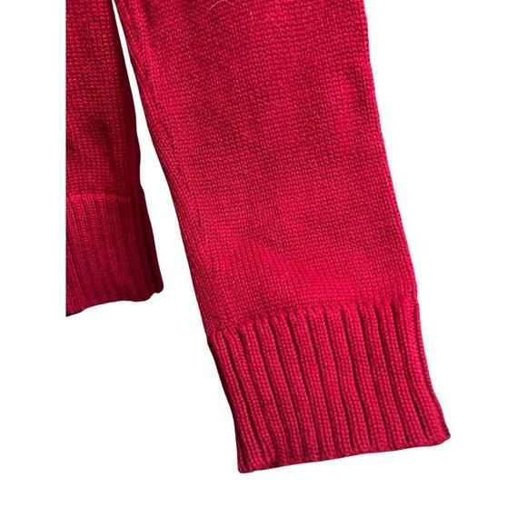Lauren Ralph Lauren Petite Women's Dark Red Petite Medium Sweater Gold Hardware - Picture 5 of 7